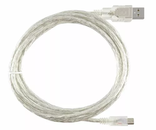 DINIC USB 2.0 Kabel, A Stecker auf 5pin mini Stecker, AWG 28/26, transparent, 2,00m, DINIC Box